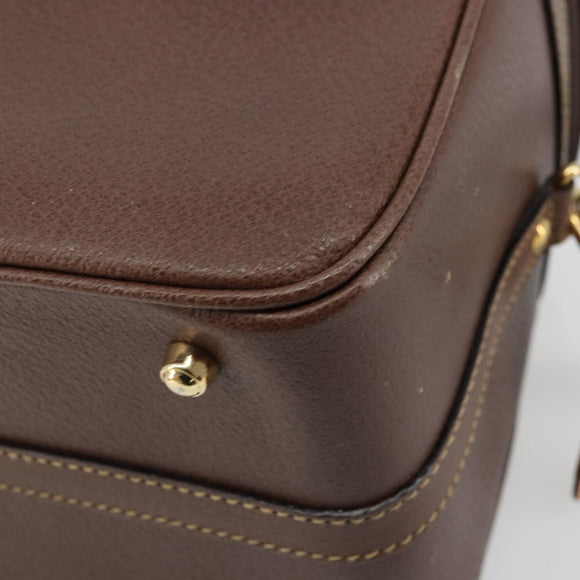GUCCI Bamboo Hand Bag Leather 2way Brown Gold 013 2122 2491 Auth 177151