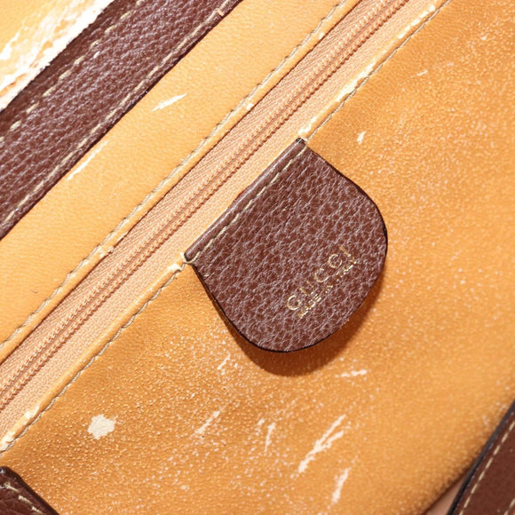 GUCCI Bamboo Hand Bag Leather 2way Brown Gold 013 2122 2491 Auth 177151