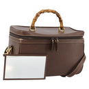 GUCCI Bamboo Hand Bag Leather 2way Brown Gold 013 2122 2491 Auth 177151-1