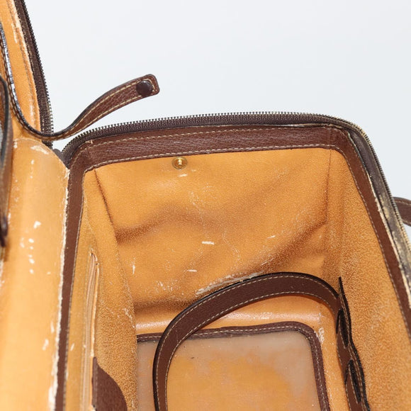 GUCCI Bamboo Hand Bag Leather 2way Brown Gold 013 2122 2491 Auth 177151