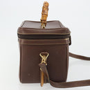 GUCCI Bamboo Hand Bag Leather 2way Brown Gold 013 2122 2491 Auth 177151-4
