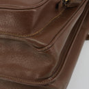 GUCCI Hand Bag Leather 2way Brown Gold 015 904 3681 Auth 177152-10