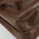 GUCCI Hand Bag Leather 2way Brown Gold 015 904 3681 Auth 177152-15