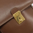GUCCI Hand Bag Leather 2way Brown Gold 015 904 3681 Auth 177152-19