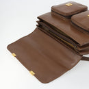 GUCCI Hand Bag Leather 2way Brown Gold 015 904 3681 Auth 177152-20