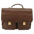 GUCCI Hand Bag Leather 2way Brown Gold 015 904 3681 Auth 177152-13