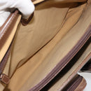 GUCCI Hand Bag Leather 2way Brown Gold 015 904 3681 Auth 177152-11