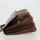 GUCCI Hand Bag Leather 2way Brown Gold 015 904 3681 Auth 177152-4