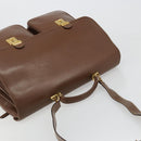 GUCCI Hand Bag Leather 2way Brown Gold 015 904 3681 Auth 177152-6