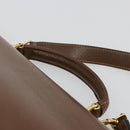GUCCI Hand Bag Leather 2way Brown Gold 015 904 3681 Auth 177152-14