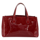 LOUIS VUITTON Monogram Vernis Wilshire PM Bag Pomme D'amour M93642 Auth 177153-3