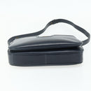 GUCCI Shoulder Bag Leather Navy Gold Auth 177154-9