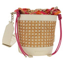 BVLGARI Serpenti Forever Shoulder Bag Raffia Beige Auth 177156SAM-1