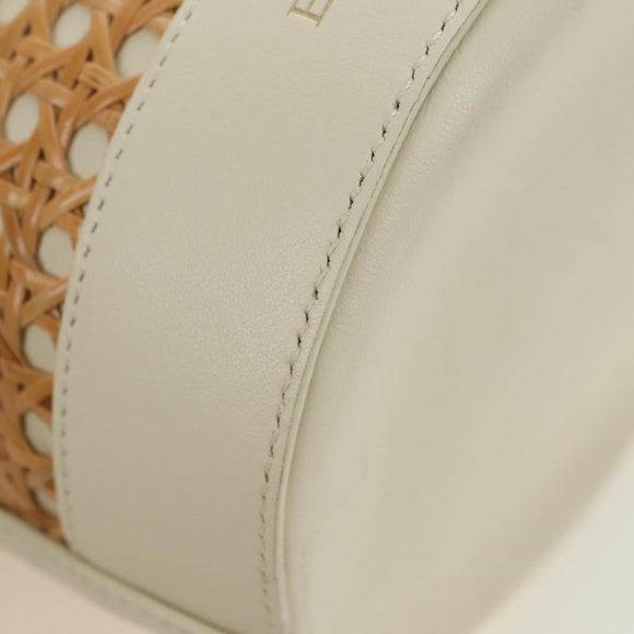 BVLGARI Serpenti Forever Shoulder Bag Raffia Beige Auth 177156SAM