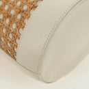 BVLGARI Serpenti Forever Shoulder Bag Raffia Beige Auth 177156SAM-17