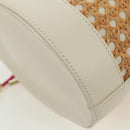 BVLGARI Serpenti Forever Shoulder Bag Raffia Beige Auth 177156SAM-18