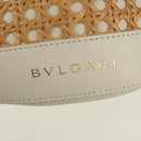 BVLGARI Serpenti Forever Shoulder Bag Raffia Beige Auth 177156SAM-19
