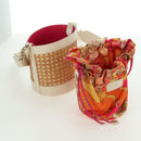 BVLGARI Serpenti Forever Shoulder Bag Raffia Beige Auth 177156SAM-9