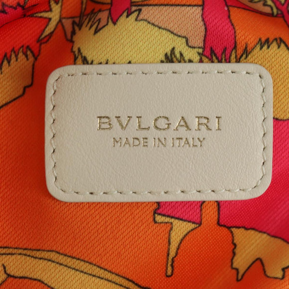 BVLGARI Serpenti Forever Shoulder Bag Raffia Beige Auth 177156SAM