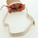 BVLGARI Serpenti Forever Shoulder Bag Raffia Beige Auth 177156SAM-7