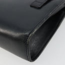 Salvatore Ferragamo Gancini Shoulder Bag Leather Navy Gold Auth 177157-15