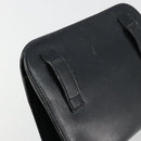 Salvatore Ferragamo Gancini Shoulder Bag Leather Navy Gold Auth 177157-8