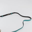 BALLY Hand Bag Suede 2way Light Blue Gold Auth 177158A-10
