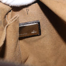 FENDI Zucca Canvas Shoulder Bag Black Brown Auth 177159A-19