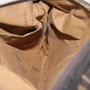 FENDI Zucca Canvas Shoulder Bag Black Brown Auth 177159A-20
