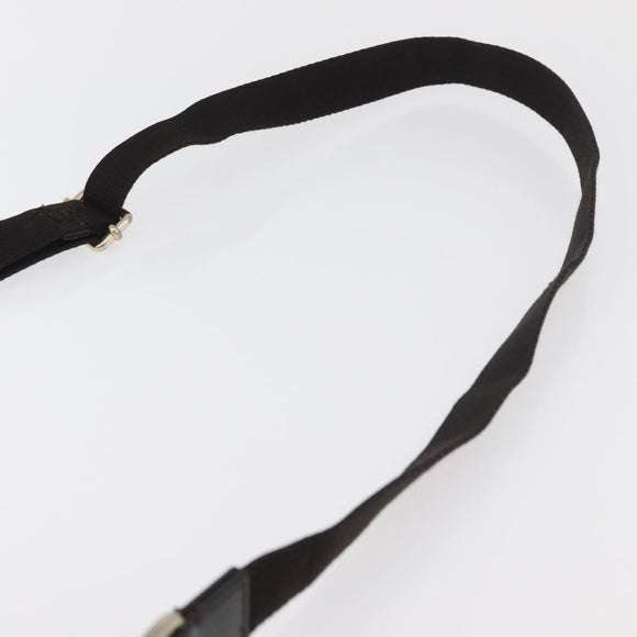 FENDI Zucca Canvas Shoulder Bag Black Brown Auth 177159A