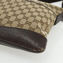 GUCCI GG Canvas Shoulder Bag Beige Silver 145857 Auth 177160-10