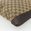 GUCCI GG Canvas Shoulder Bag Beige Silver 145857 Auth 177160-13