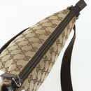GUCCI GG Canvas Shoulder Bag Beige Silver 145857 Auth 177160-6