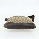 GUCCI GG Canvas Shoulder Bag Beige Silver 145857 Auth 177160-9