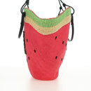 LOEWE Watermelon Tote Bag Raffia 2way Red Auth 177162SAV-3