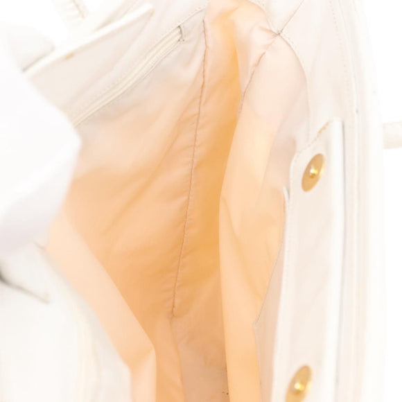 CELINE Tote Bag Nylon Ivoor Goud Auth 177163