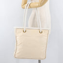CELINE Tote Bag Nylon Ivoor Goud Auth 177163-22