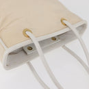 CELINE Tote Bag Nylon Ivoor Goud Auth 177163-7