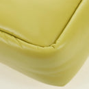 PRADA Hand Bag Leather 2way Yellow Silver Auth 177165SAM-17
