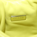 PRADA Hand Bag Leather 2way Yellow Silver Auth 177165SAM-19