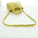 PRADA Hand Bag Leather 2way Yellow Silver Auth 177165SAM-9