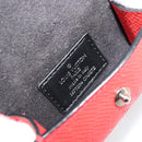 LOUIS VUITTON Tiger Lama Monogram Earphone Pouch Red M77284 LV Auth 177172A-12