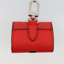 LOUIS VUITTON Tiger Lama Monogram Earphone Pouch Red M77284 LV Auth 177172A-7