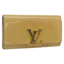LOUIS VUITTON Vernis Portefeuille Louise Wallet Beige Dunne M61318 Auth 177174-1