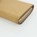 LOUIS VUITTON Vernis Portefeuille Louise Wallet Beige Dunne M61318 Auth 177174-15