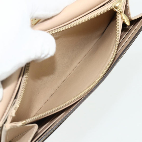 LOUIS VUITTON Vernis Portefeuille Louise Wallet Beige Dunne M61318 Auth 177174