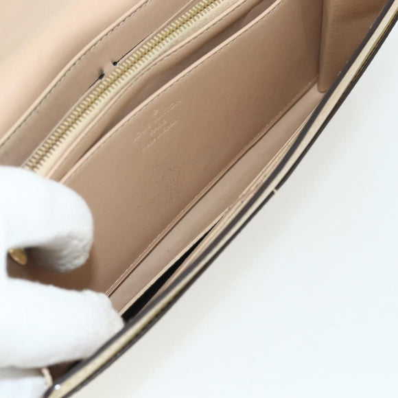 LOUIS VUITTON Vernis Portefeuille Louise Wallet Beige Dunne M61318 Auth 177174