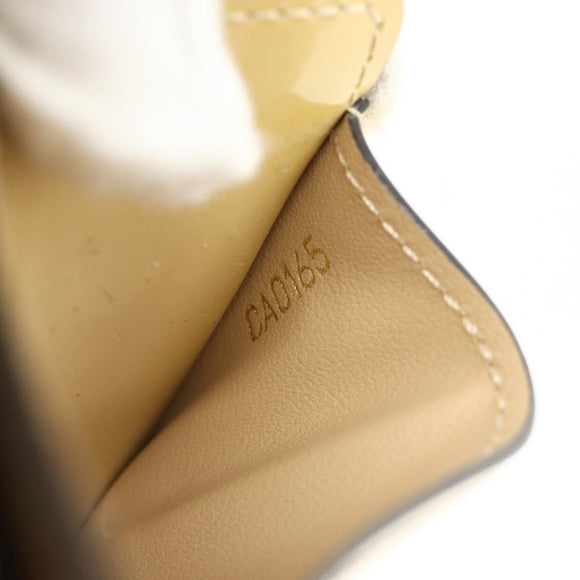 LOUIS VUITTON Vernis Portefeuille Louise Wallet Beige Dunne M61318 Auth 177174