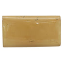 LOUIS VUITTON Vernis Portefeuille Louise Wallet Beige Dunne M61318 Auth 177174-2