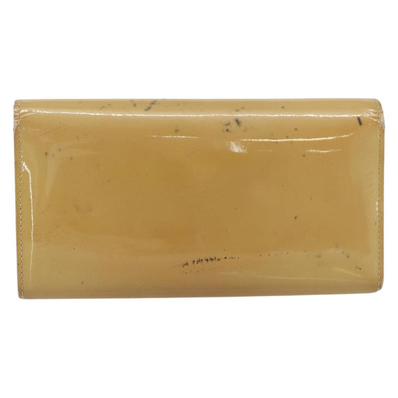 LOUIS VUITTON Vernis Portefeuille Louise Wallet Beige Dunne M61318 Auth 177174